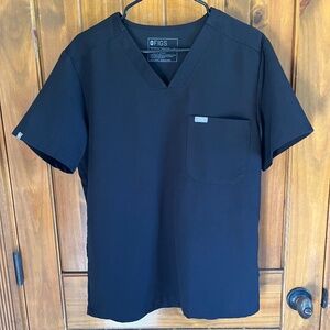 Men's Black Figs Technical Collection Scrub Top